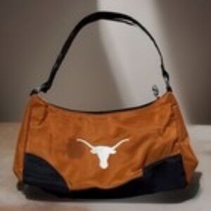 Texas Longhorns NCAA licensed shoulder purse made by Sandol Orange And Black